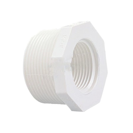1.5 In.x 1.25 In. White Plastic PVC Bushing